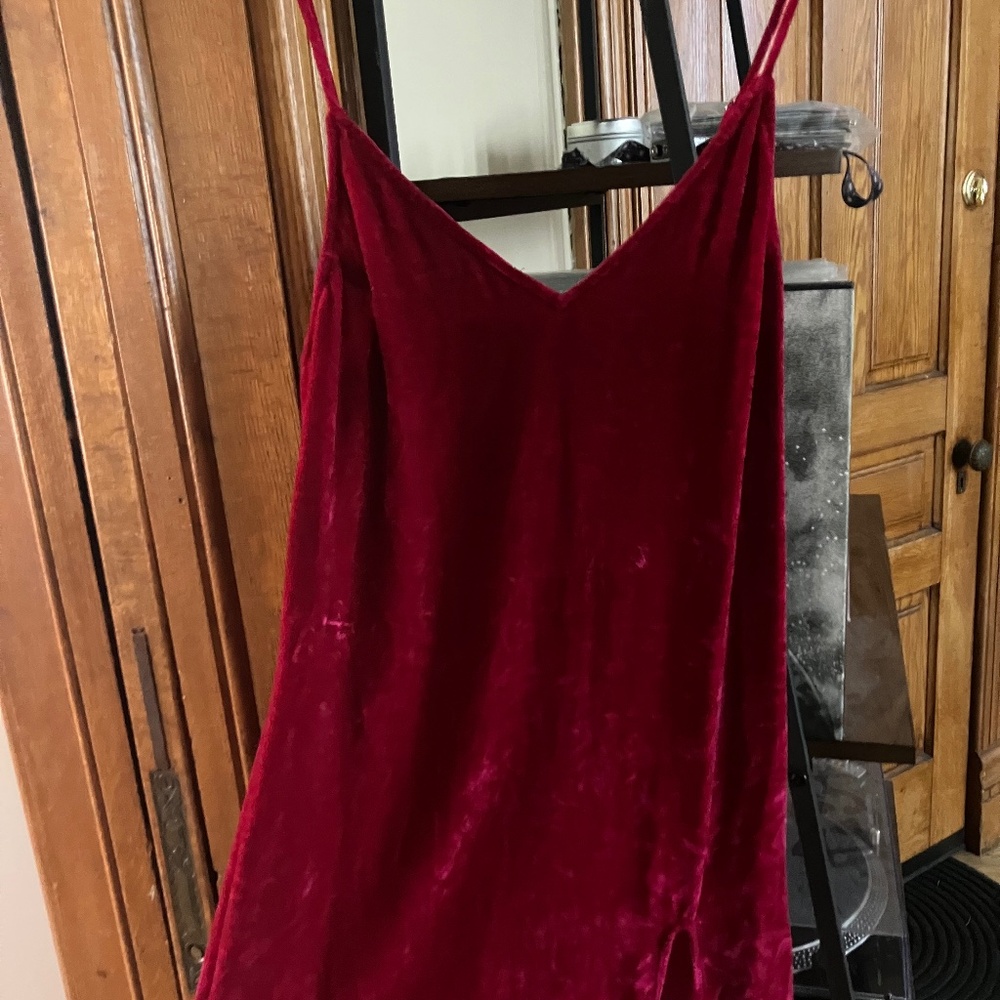 Reformation Pink Velvet Shift Dress